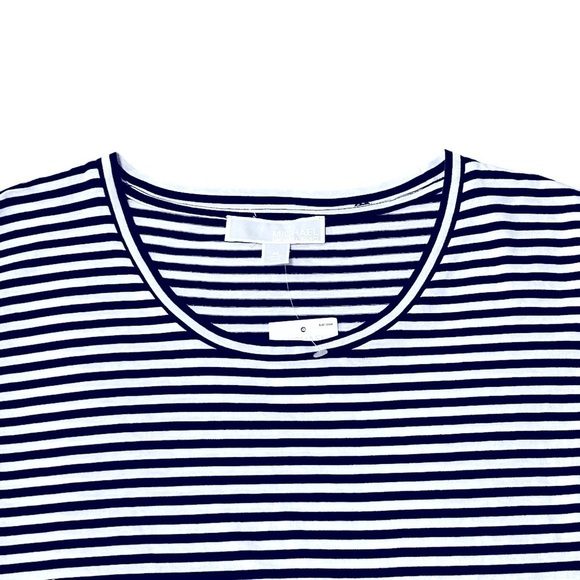 MICHAEL Michael Kors Blouse T-shirt Short/cap sleeves Stripes Navy blue White - Picture 4 of 8